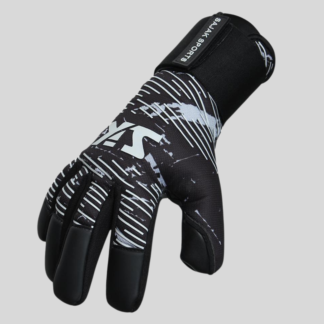 Guantes profesionales de portero modelo RAITON GREY de gama media-alta.