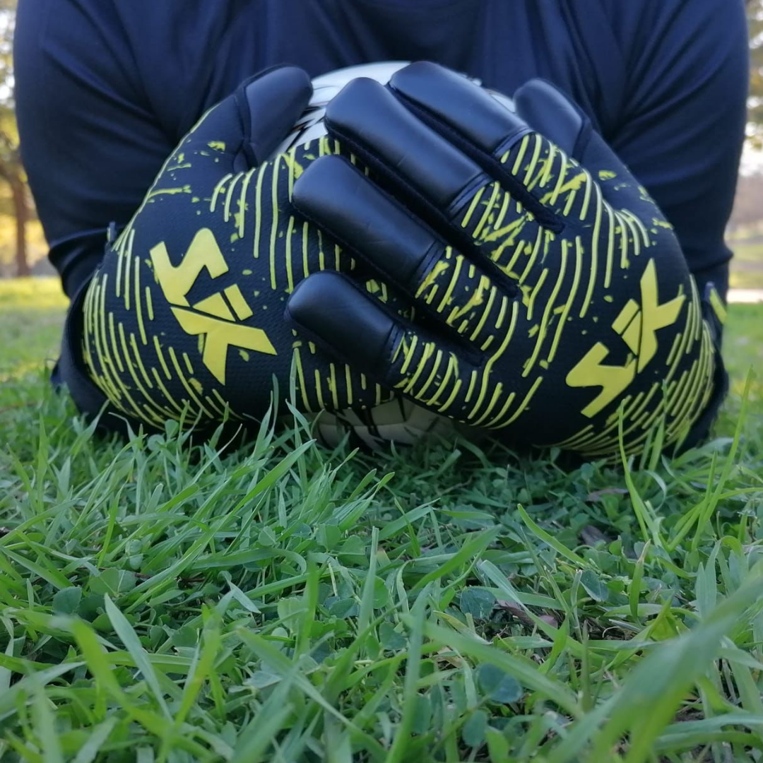 Guantes profesionales de portero RAITON YELLOW de gama media-alta.